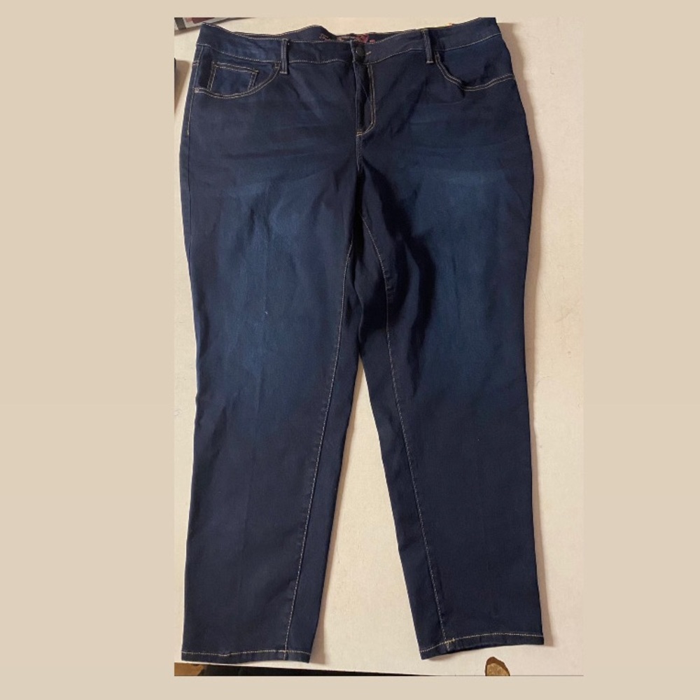 Denim blue plus size stretch jeans